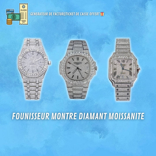 FOURNISSEUR MONTRE EN DIAMANT MOISSANITE